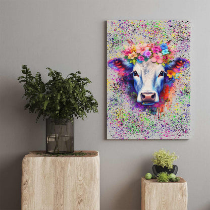 COW FULL OF FLOWERS