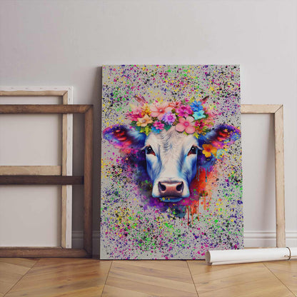 COW FULL OF FLOWERS