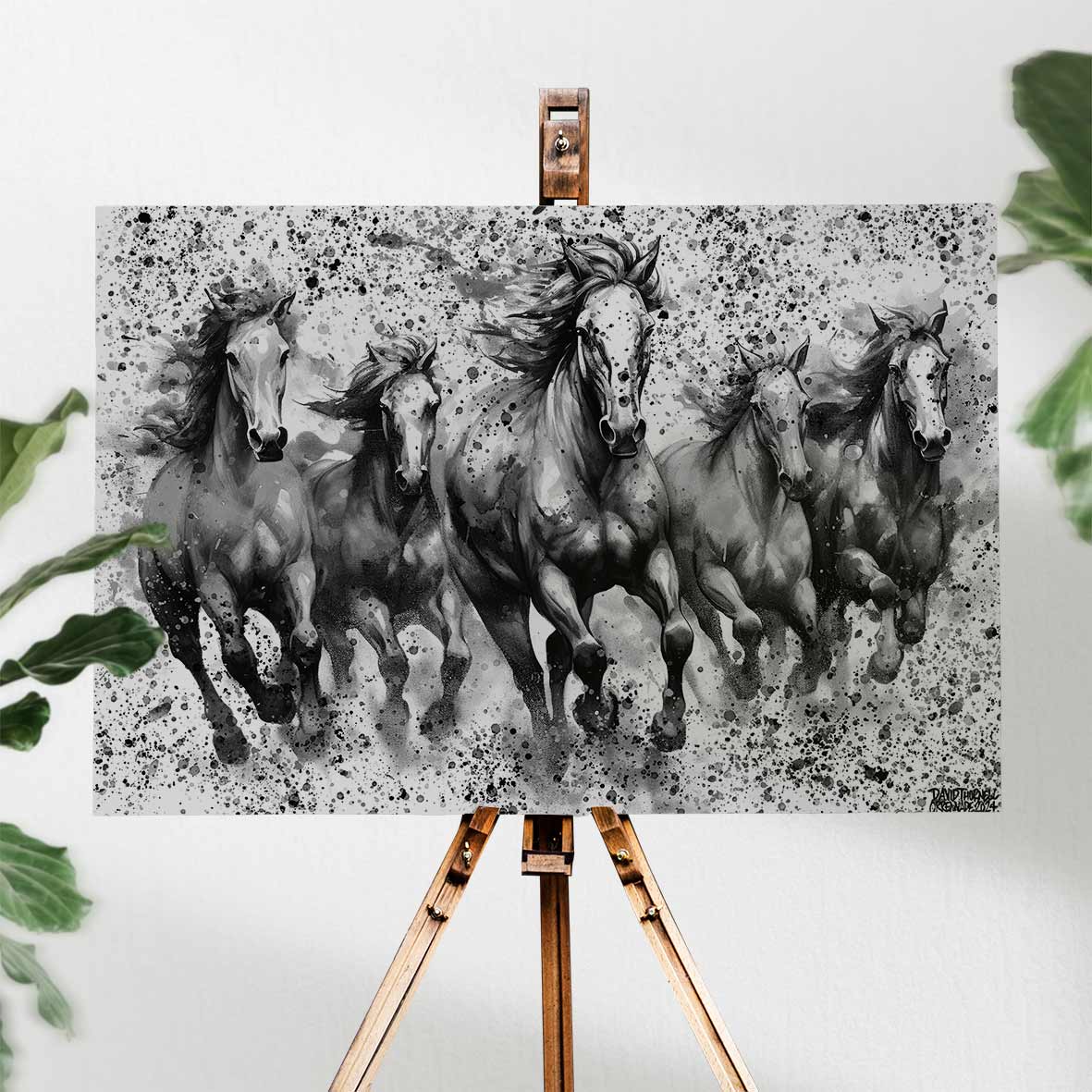 FIVE RUNNING HORSES