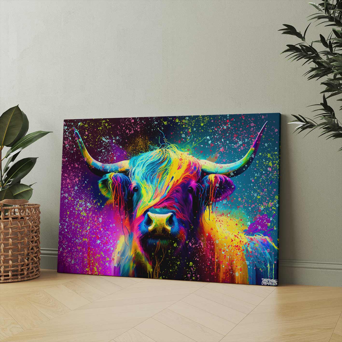 HIGHLAND CATTLE POP ART