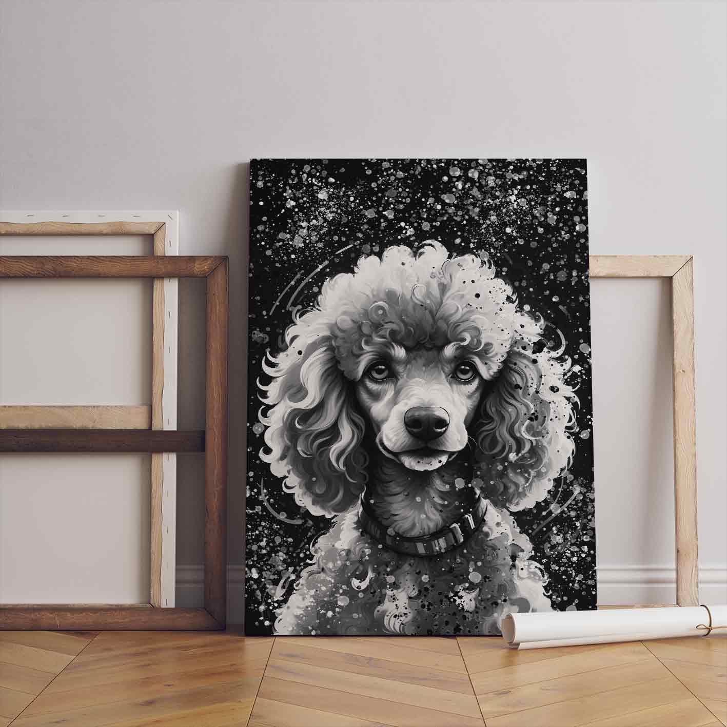 POODLE BLACK & WHITE