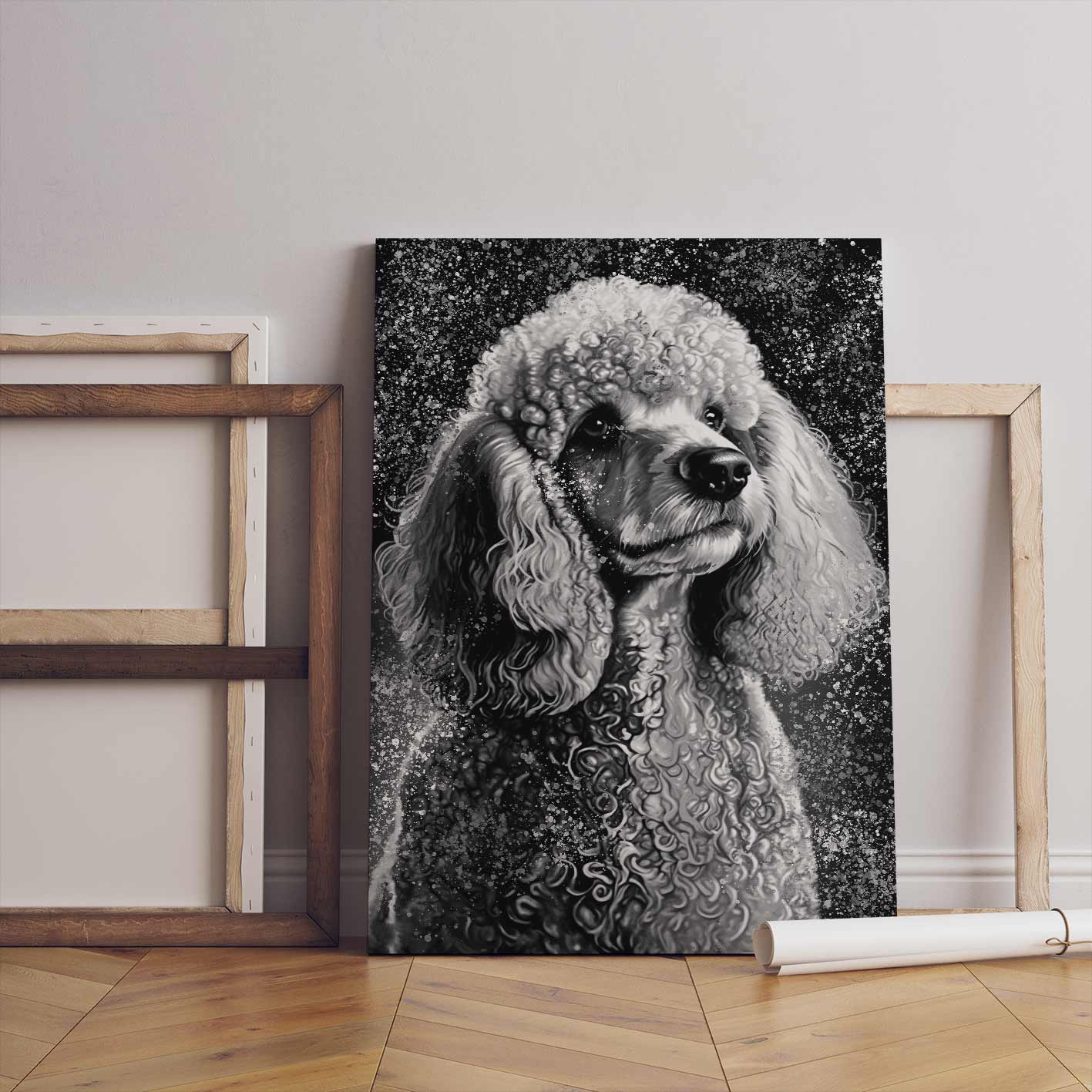 BLACK & WHITE POODLE