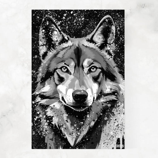 BLACK & WHITE WOLF