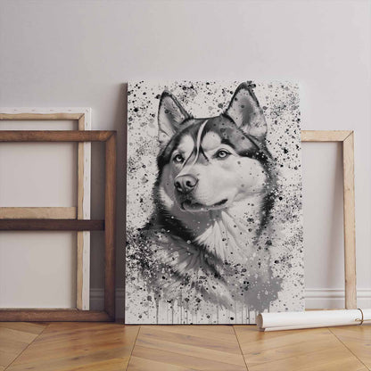 BLACK & WHITE HUSKY