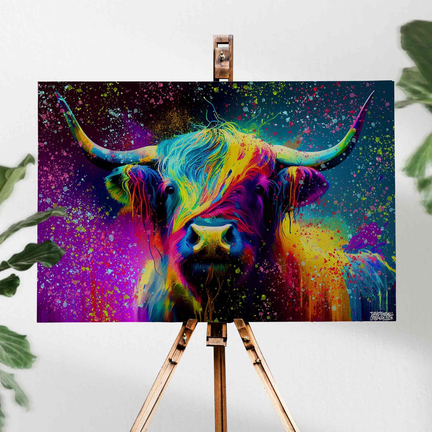 HIGHLAND CATTLE POP ART