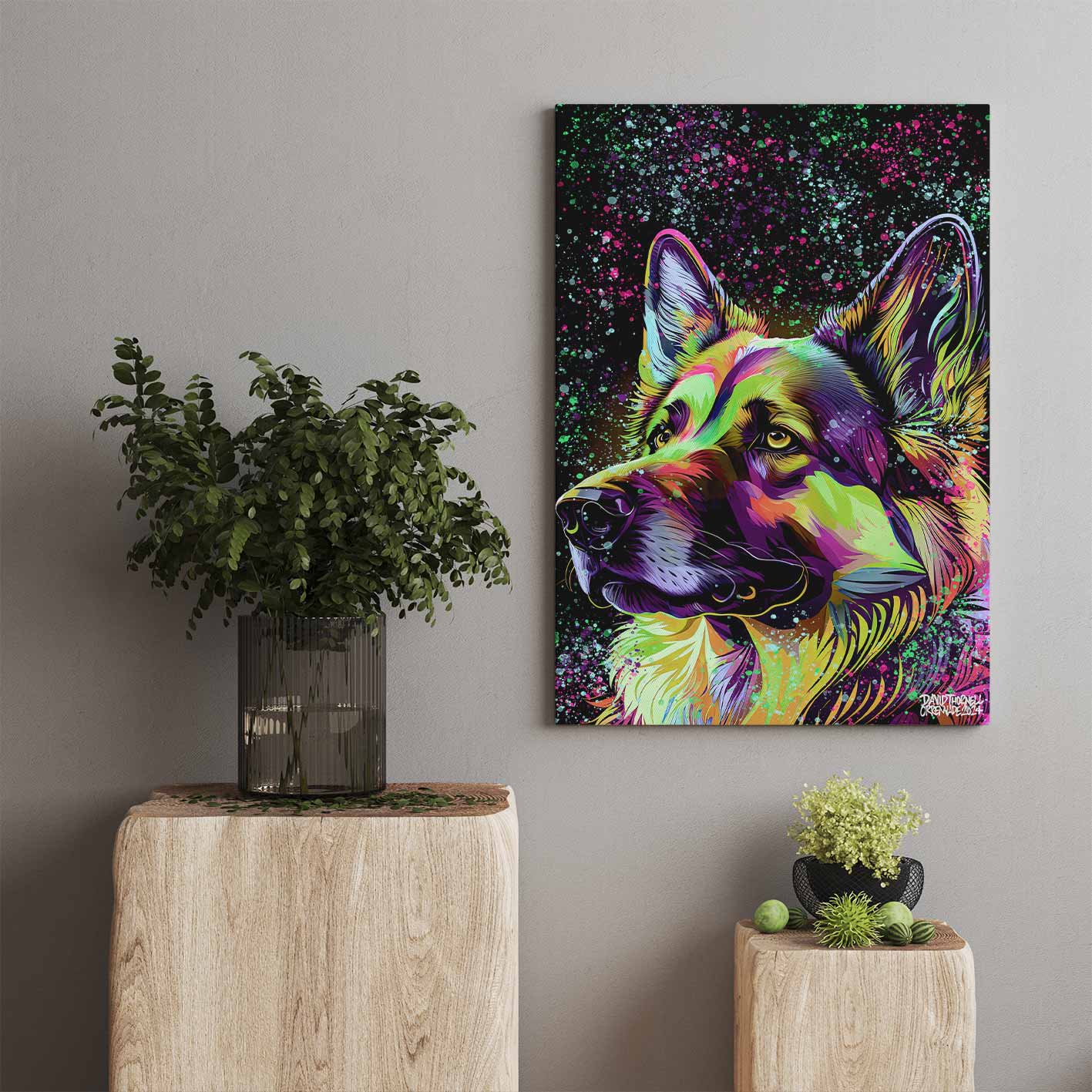 COLORFUL GERMAN SHEPHERD